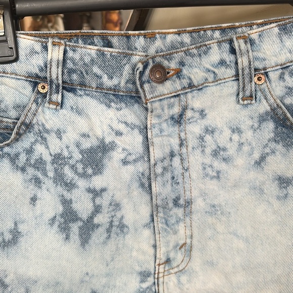 Levi’s Acid Wash Cutoff Jean Shorts Frayed Hem High Rise Custom Distressed 90s - Picture 2 of 16
